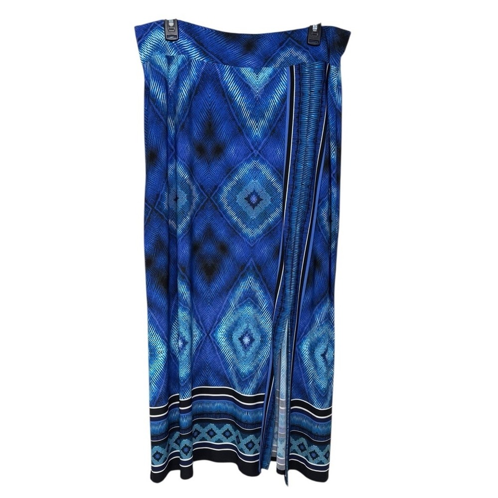 Chico's Ombré Diamond Hayden Hi Slit Maxi Skirt Size Petite 2 (US L) NEW